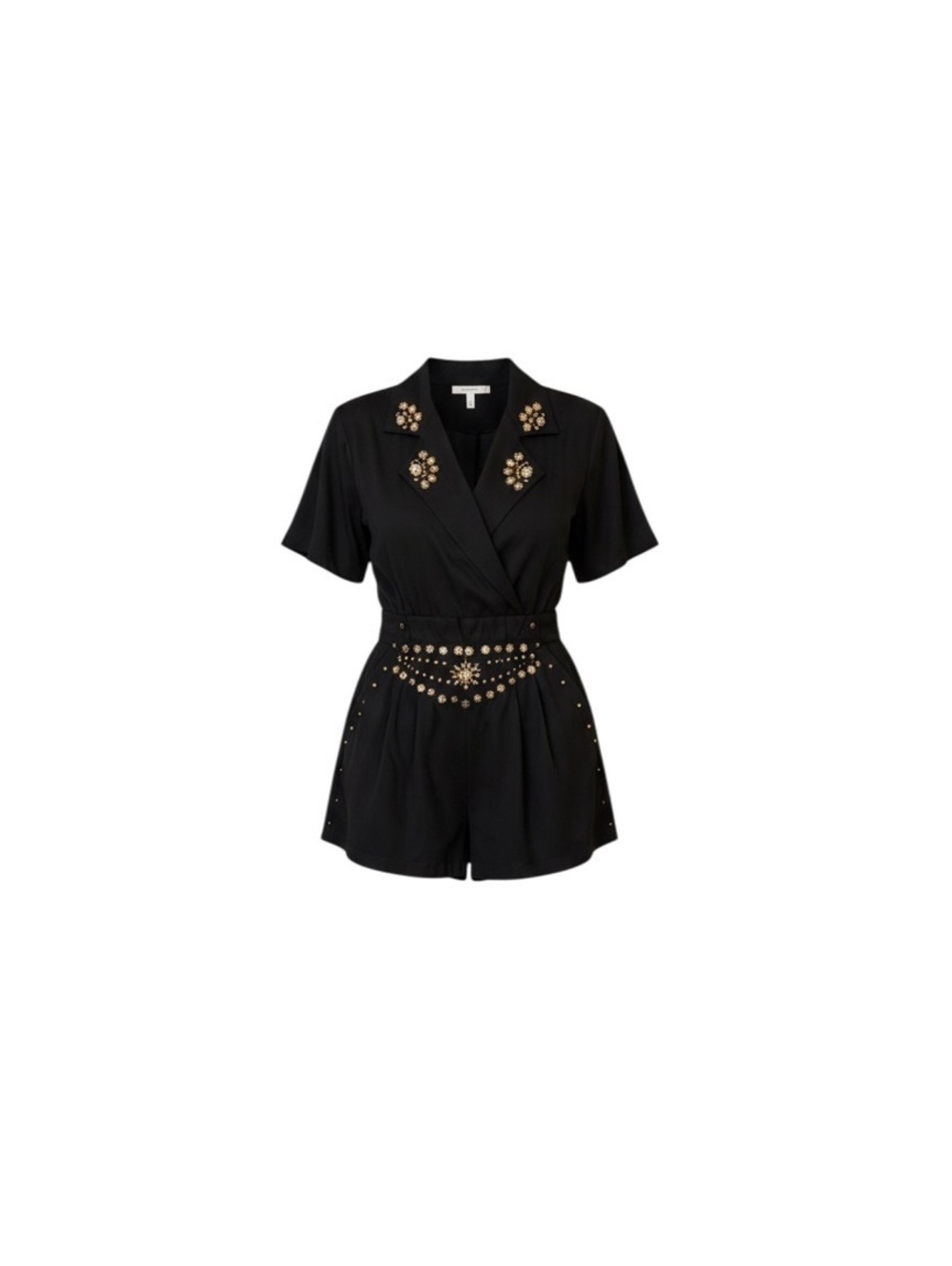Rio Vintage Black Western Embellished Romper